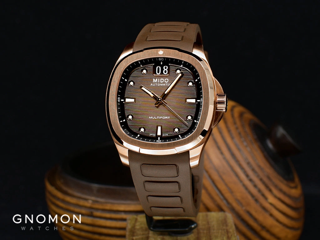 Multifort TV Big Date Rose Gold - Rubber Ref. M049.526.37.291.00
