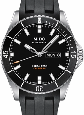 Ocean Star Captain Black - Rubber Ref. M026.430.17.051.00