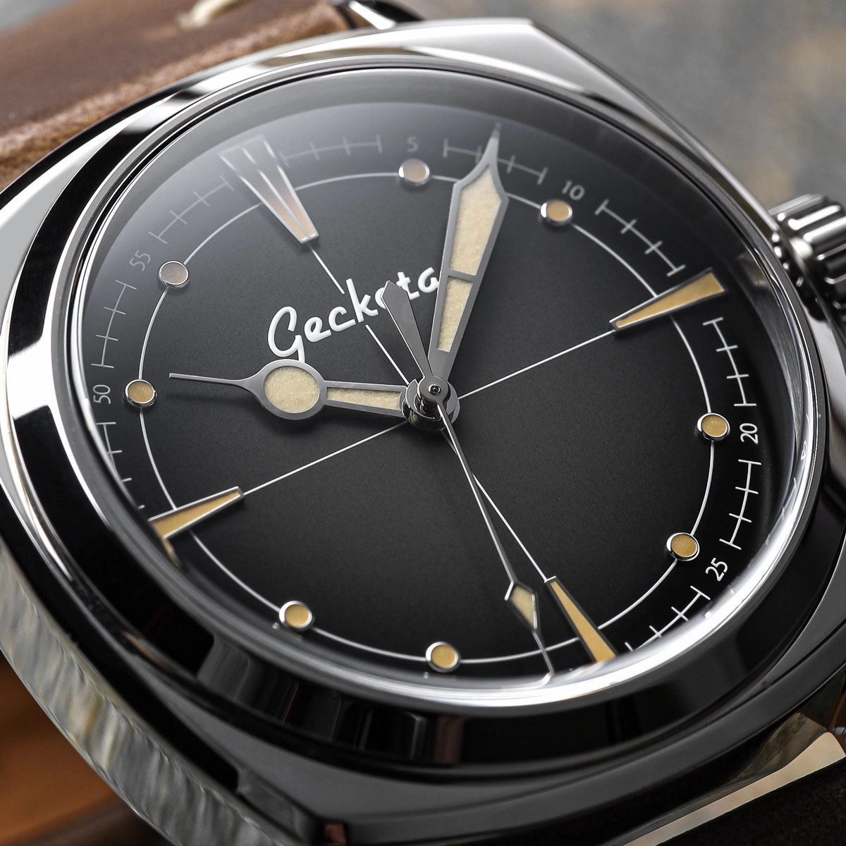 Pioneer Automatic Watch Brushed Black Dial