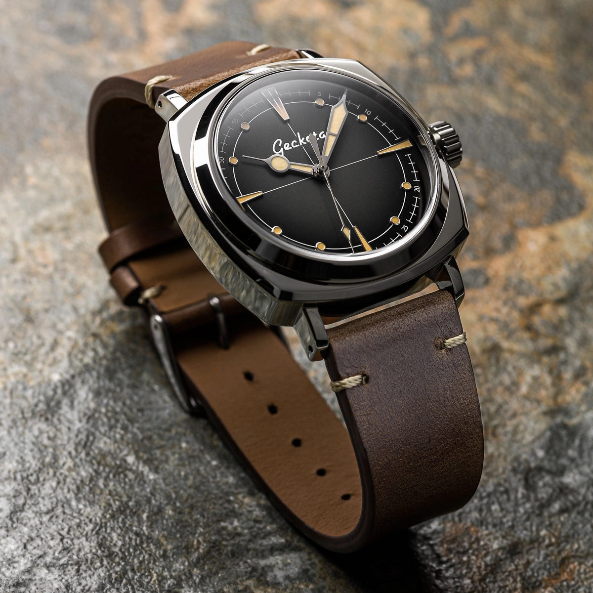 Pioneer Automatic Watch Brushed Black Dial