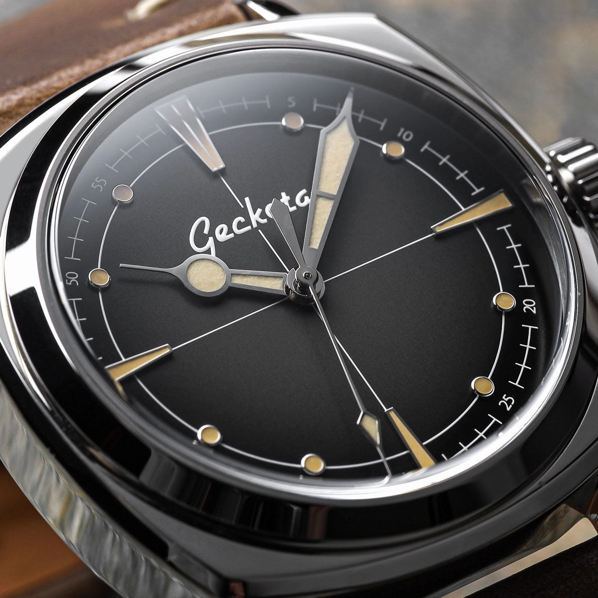 Pioneer Automatic Watch Brushed Black Dial