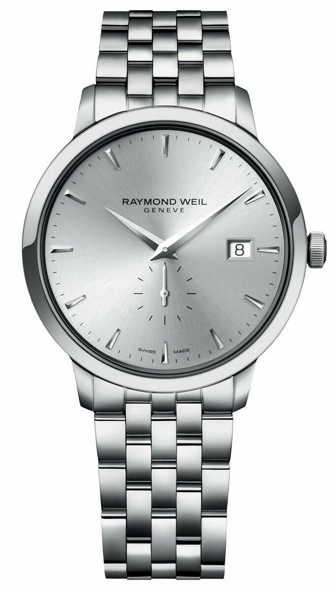 Raymond Weil Toccata Quartz Stainless Steel Mens Watch Silver Dial Calendar 5484-ST-65001