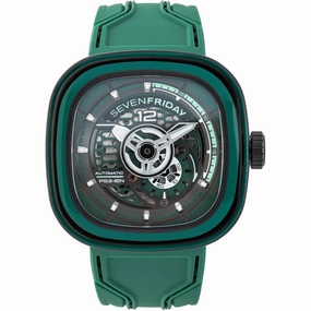 SevenFriday Men's Watch - PS Series CCG Automatic Green Silicone Rubber Strap | PS3-05