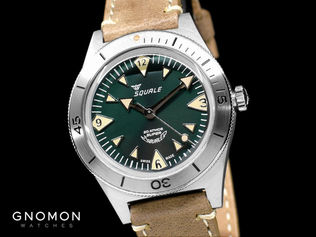 Super-Squale Big Arrows Green - Leather