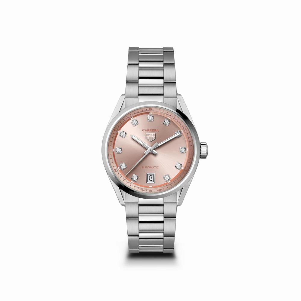 Tag Heuer Carrera Date 36mm Automatic Watch with Diamonds