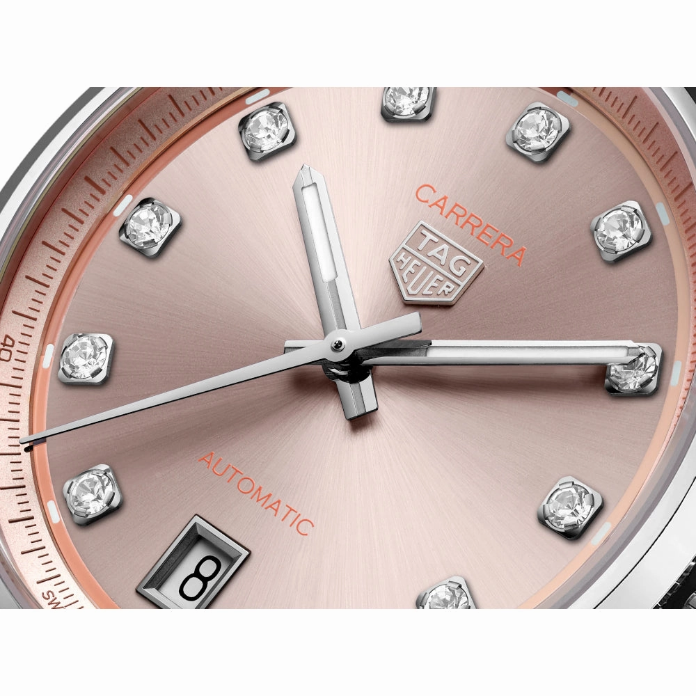 Tag Heuer Carrera Date 36mm Automatic Watch with Diamonds