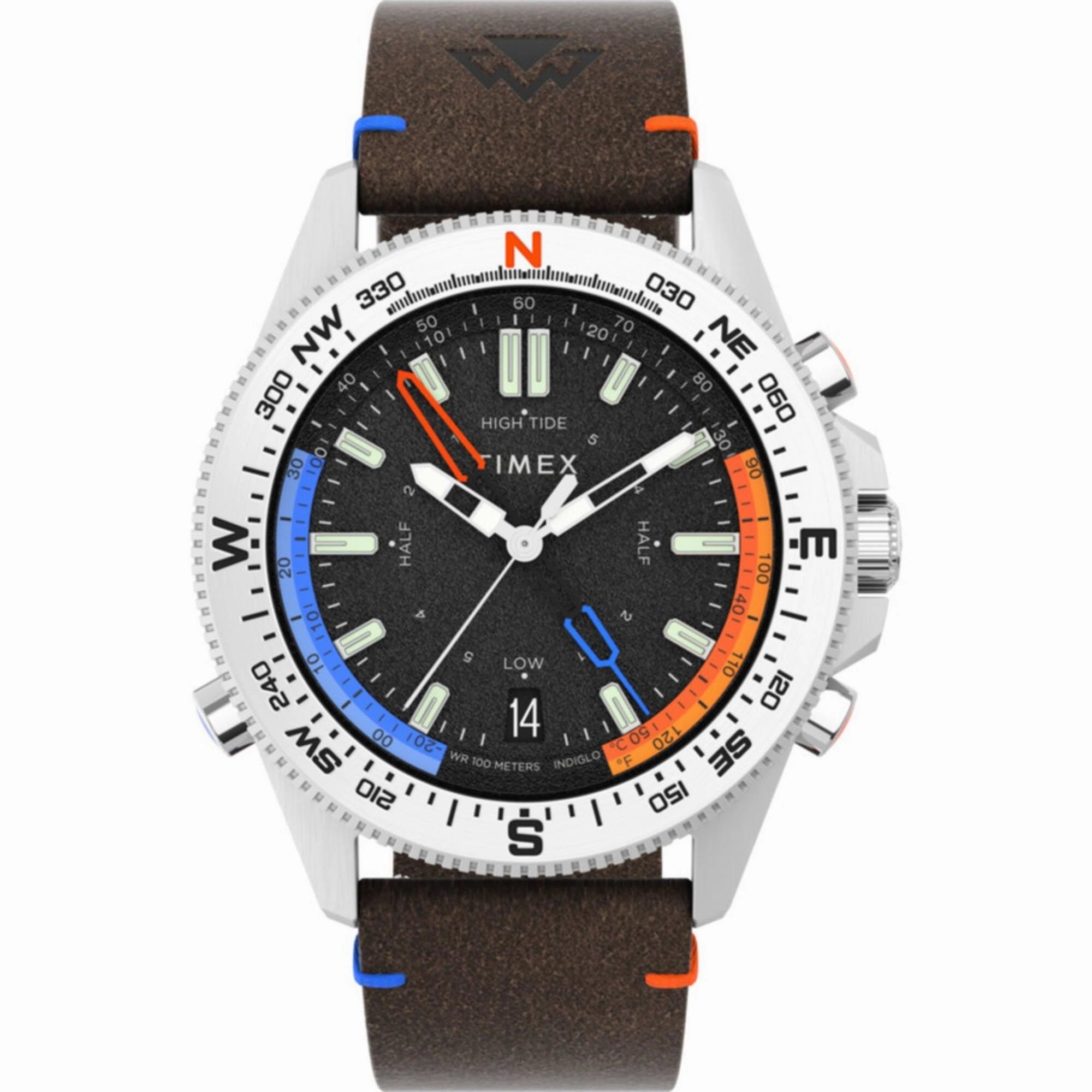Timex Men's Watch - Expedition North Date Display Brown Leather Strap | TW2V64400JR