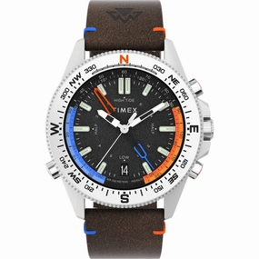 Timex Men's Watch - Expedition North Date Display Brown Leather Strap | TW2V64400JR