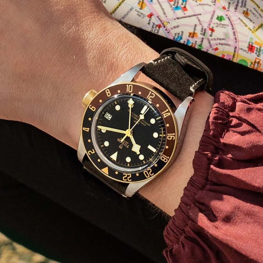 TUDOR Black Bay GMT S&G 41mm Black Dial Steel & Gold Gents Watch M79833MN-0003