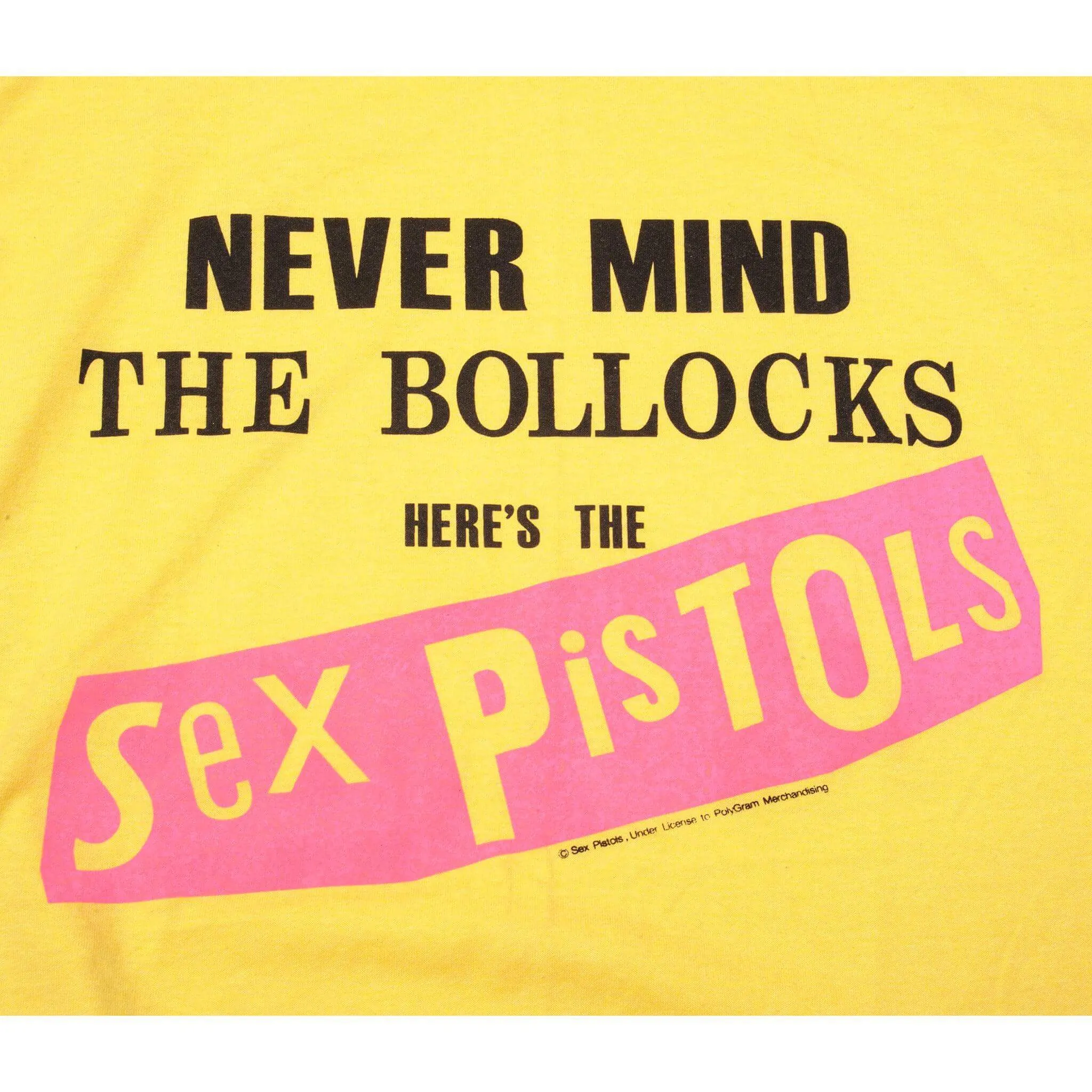 VINTAGE THE SEX PISTOLS NEVER MIND THE BOLLOCKS TEE SHIRT 1980S MEDIUM MADE USA