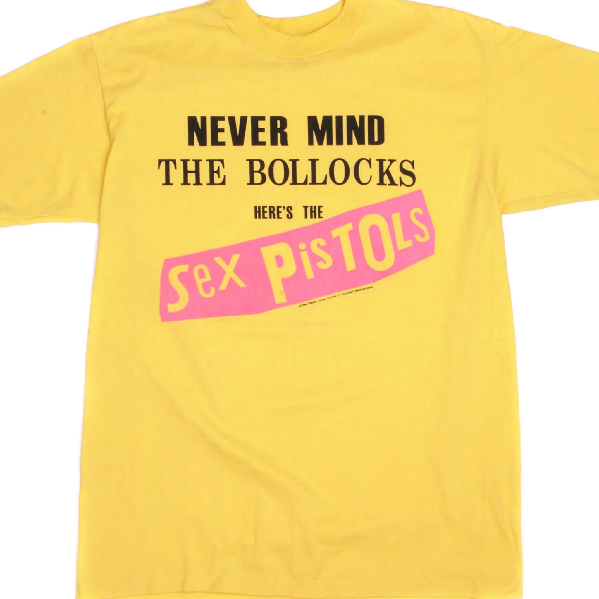 VINTAGE THE SEX PISTOLS NEVER MIND THE BOLLOCKS TEE SHIRT 1980S MEDIUM MADE USA