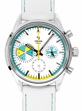 Yachtingraf Croisière Meca-Quartz White - Leather