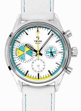 Yachtingraf Croisière Meca-Quartz White - Leather